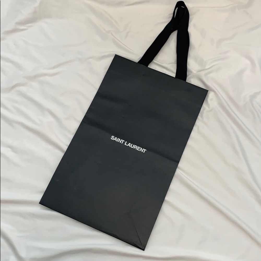 Saint Laurent black shopping paper bag